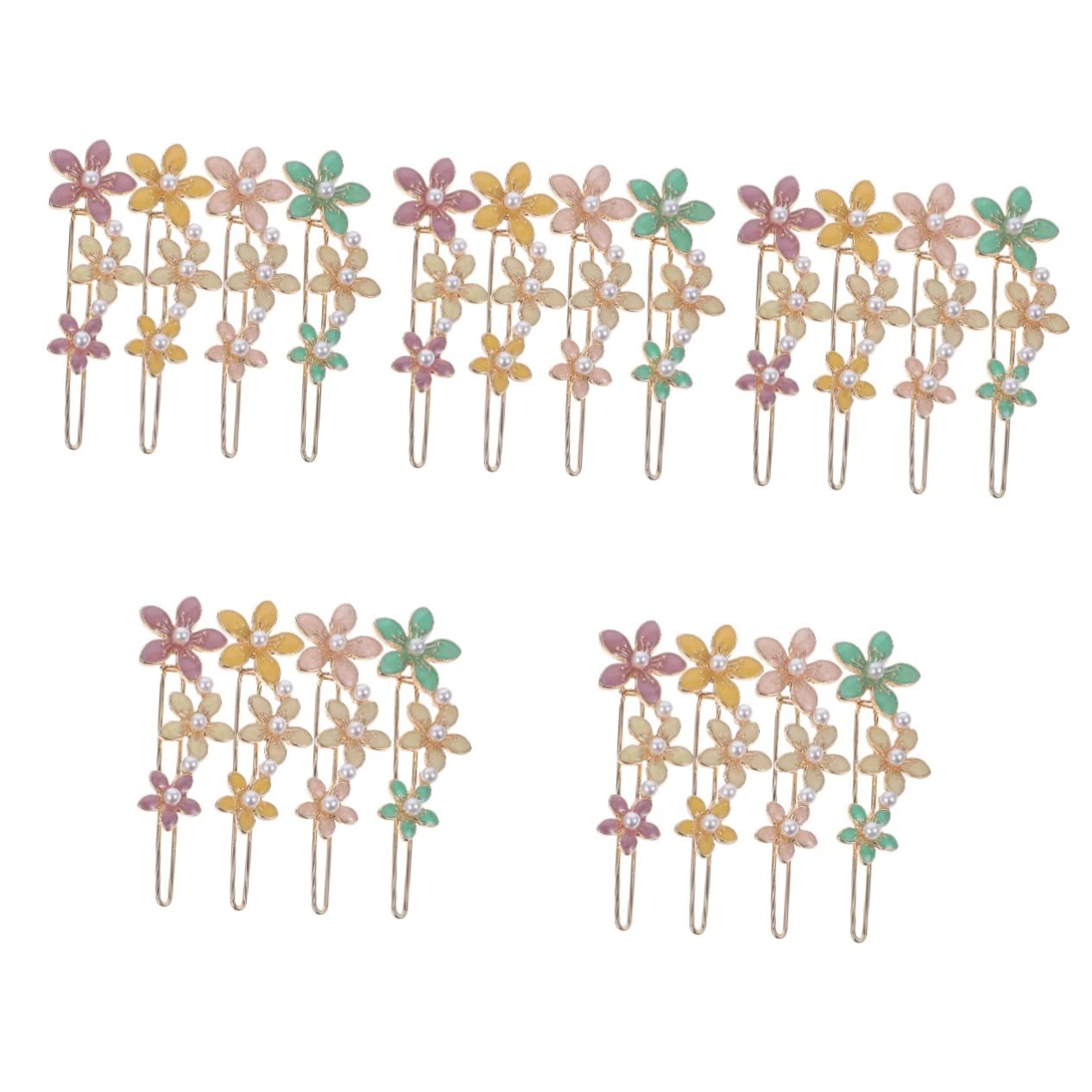 minkissy 20pezzi Fermagli Per Eleganti Metallo Con Fiori Perle Da Accessori Per Per Donne e Sposa Per Ogni Occasione e Stile Di Acconciatura