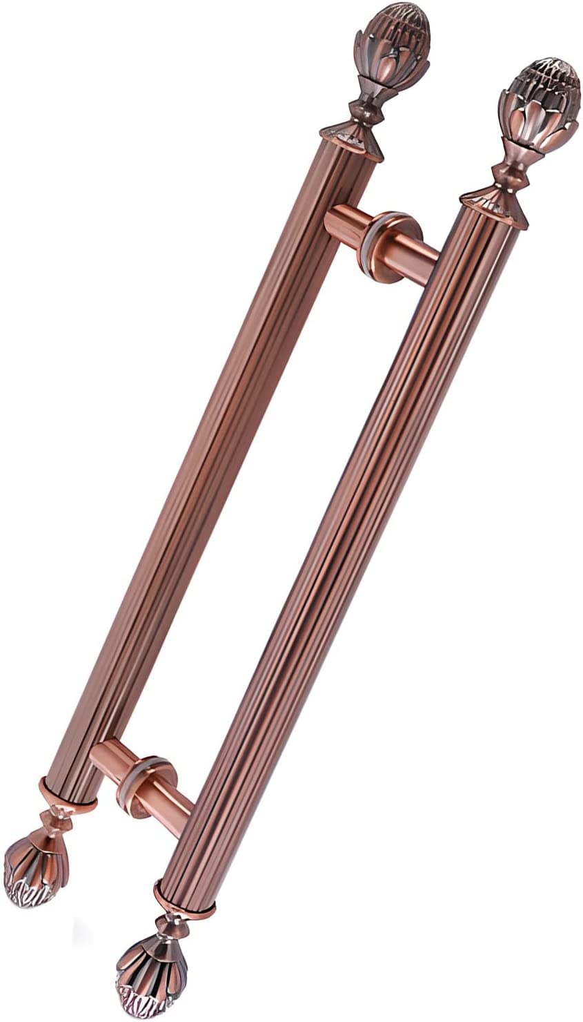 Poignée de porte de style européen en finitions soignées avec raccords de fixation inclus