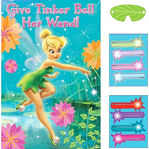 Disney Tinkerbell Fun Fairy Wand Birthday Party Game (4 Pack), Blue, 37