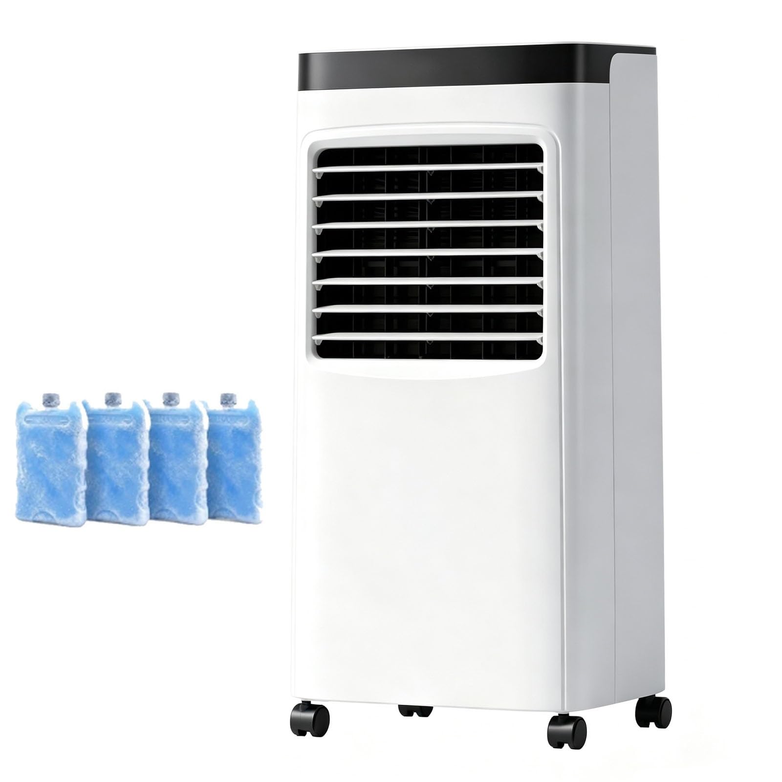 Portable Swamp Cooler Indoor 3.2gal Water Tank, 3 Adjustable Speeds Evaporative Cooler, Quiet 38 DB for Home Office