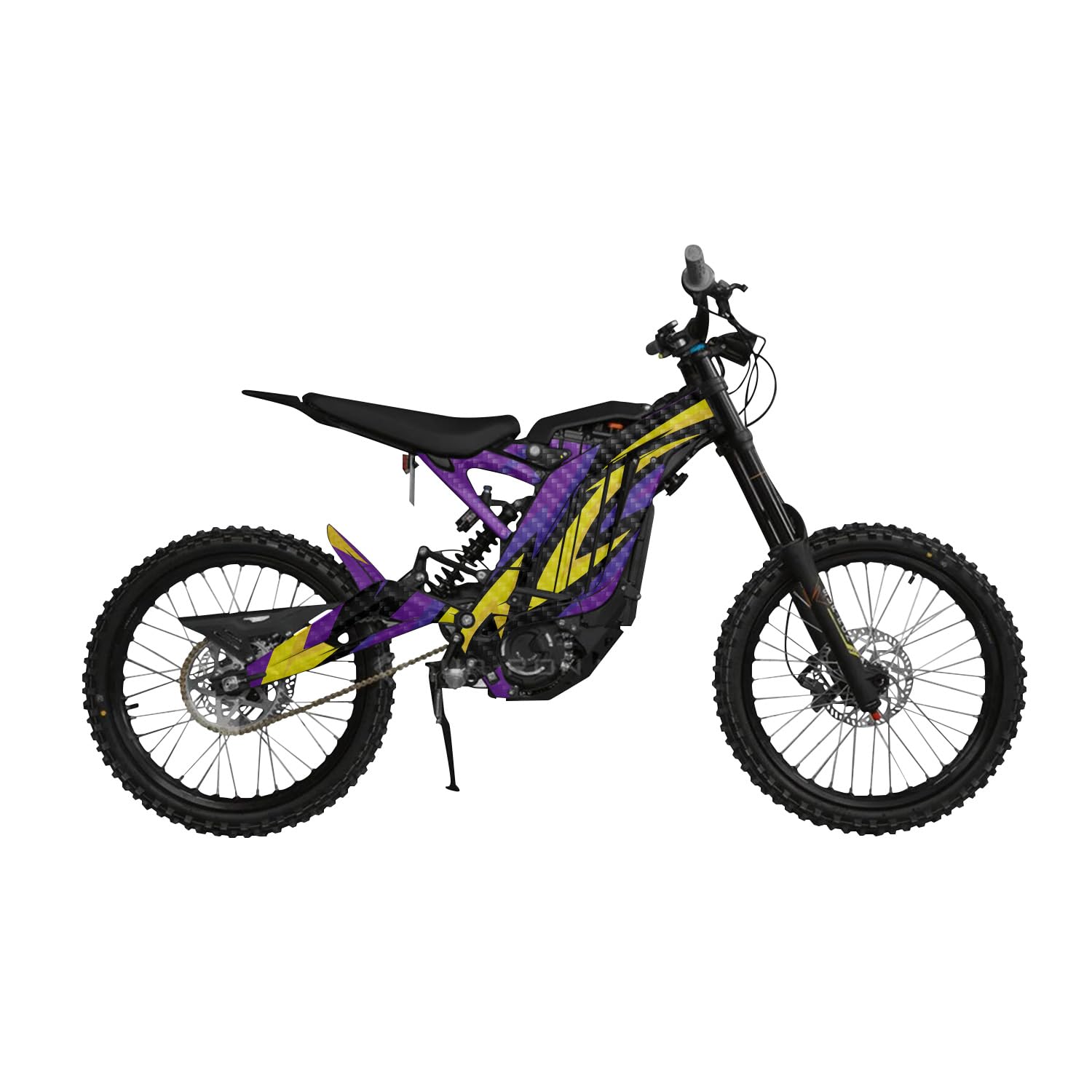 Carbon Fiber Surron Light Bee Graphics Kit Wrap - Tribal Purple - Sur-Ron Skin - Premium 3M Vinyl Protective Wrap Decal Cover - Easy to Apply | Crafted in The USA by MightySkins