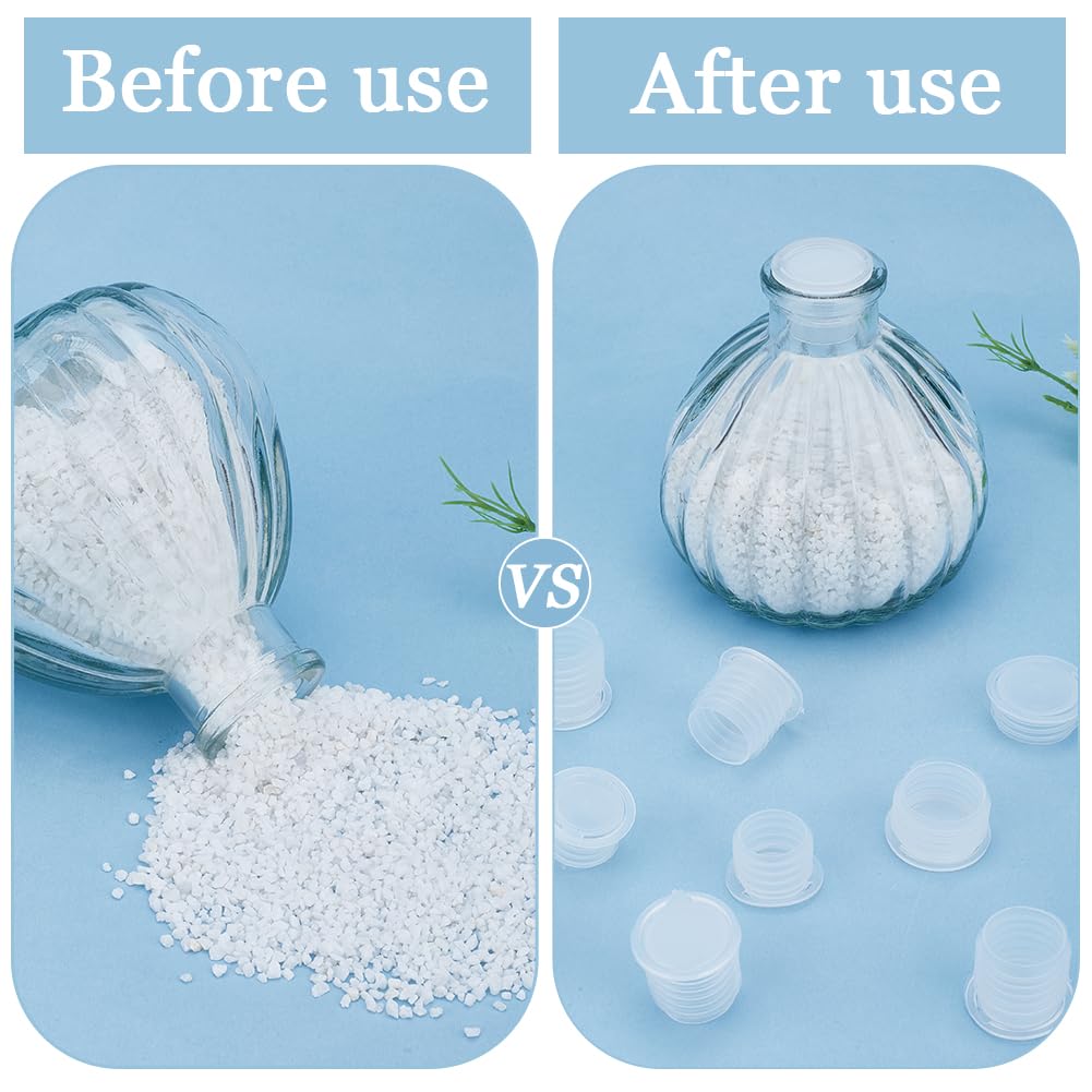 GORGECRAFT 50 Pezzi Di Tappi Per Saliera E Pepiera In Plastica, 5 Misure Diverse (da 1,4 Cm A 2 Cm), Con Linguetta Per Estrarli Facilmente, Ricambio Per Bottiglie E Vasi