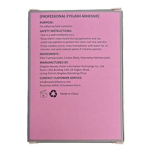 Miniatura 8 de VEYES INC Pegamento de extensión de pestañas de 0.3 segundos de secado hasta 8 semanas de retención, adhesivo de pestañas color negro, uso en salón