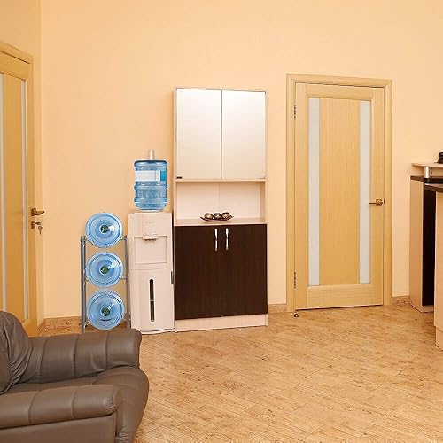 Miniatura 3 de LIANTRAL Estante enfriador de agua, soporte para jarra de agua de 5 galones, estante de almacenamiento para botellas de agua, soporte para jarra de