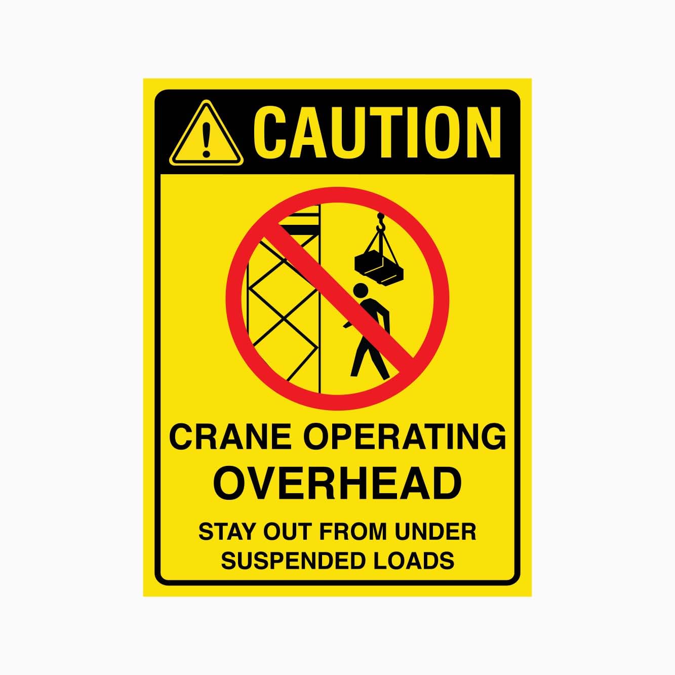 CAUTION CRANE OPERATING OVERHEAD SING Workplace Metal Tin Sign 8 x 12 inch for Industrial & Commercial Series