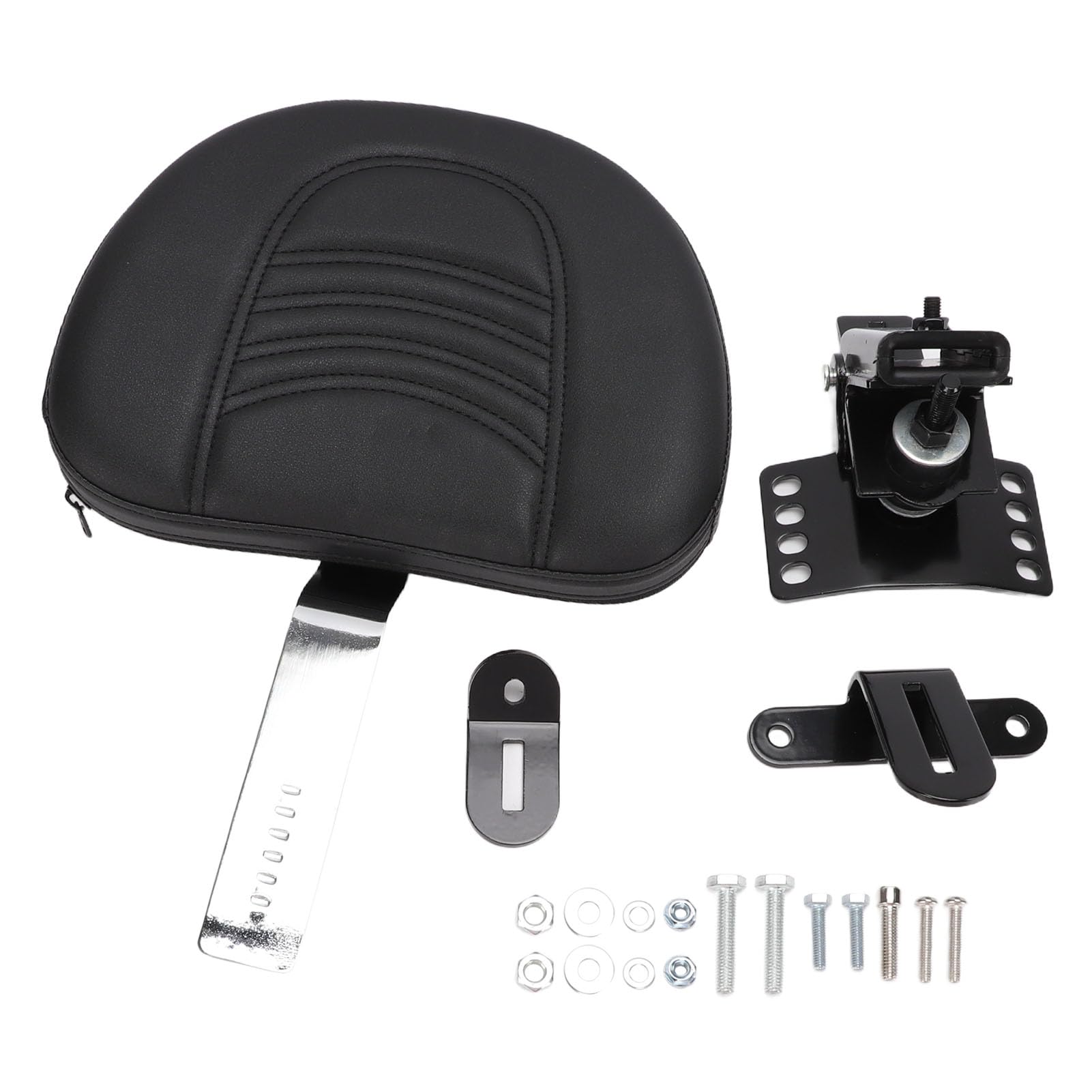 Ergonomische Fahrerrückenlehne, Langlebiger Komfort für Touring Electra Glide CVO 1997–2024, Faltbares Design, Schwarz, 1 Einheit
