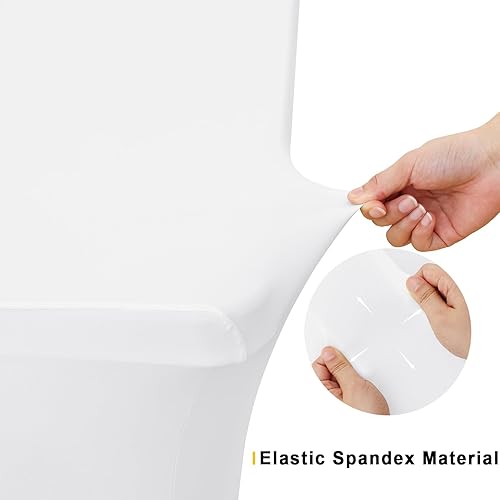 Miniatura 4 de Smiry Paquete de 2 manteles de elastano de 6 pies, elásticos ajustables, lavables y sin arrugas, rectangulares para mesa de patio, para exteriores,