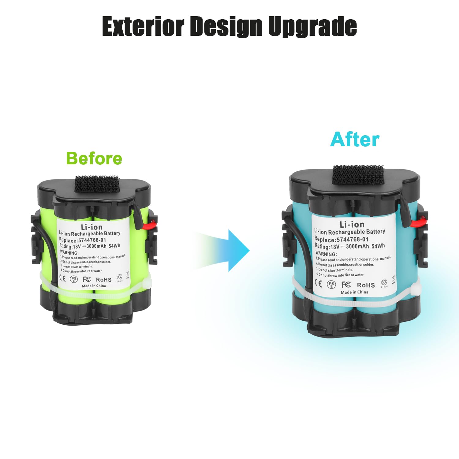 KUNLUN 3.0Ah 18V Lithium Ersatzakku für Gardena Mähroboter R38Li R40Li R45Li R50Li R70Li R75Li R80Li, für Husqvarna Automower 105 305 308 308X, für McCulloch ROB R600 R800 R1000