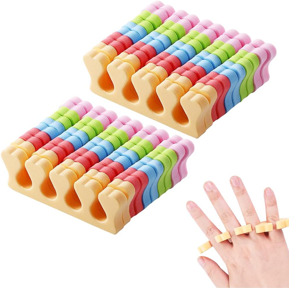 20 Pcs Toe Separators Finger Separators, Soft Sponge Toe Separator for Painting Nails, Toe Nail