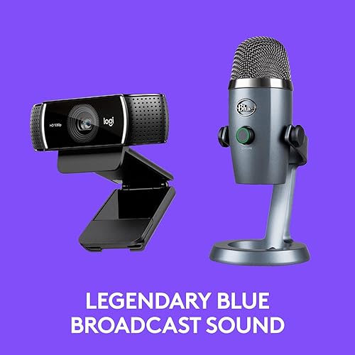 Miniatura 4 de Logitech C922x Pro Stream Webcam - Cámara Full HD de 1080p con micrófono USB de condensador profesional Blue Yeti Nano