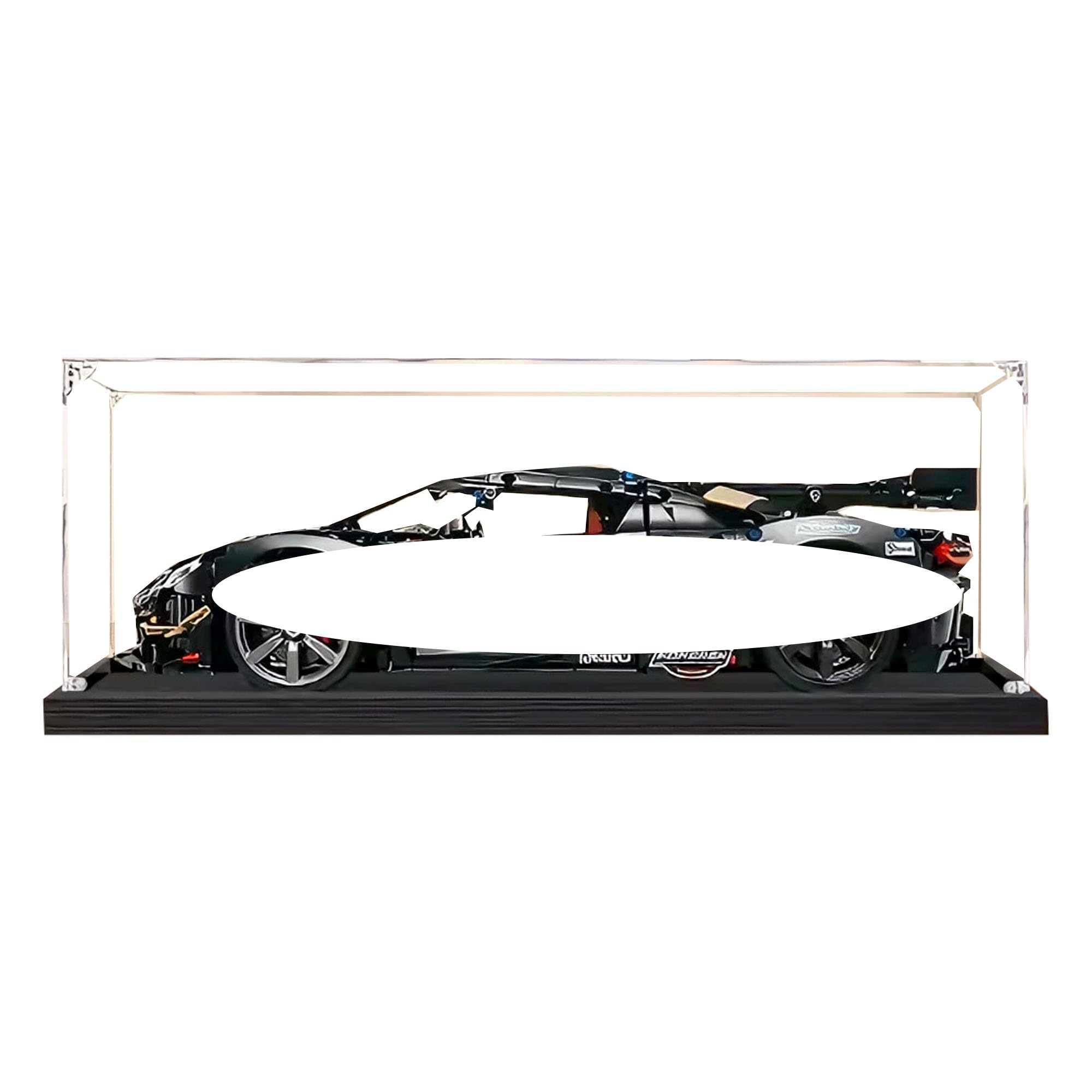 Clear Acrylic Showcase Box for Le-go 42232 Sets (Black 2mm)
