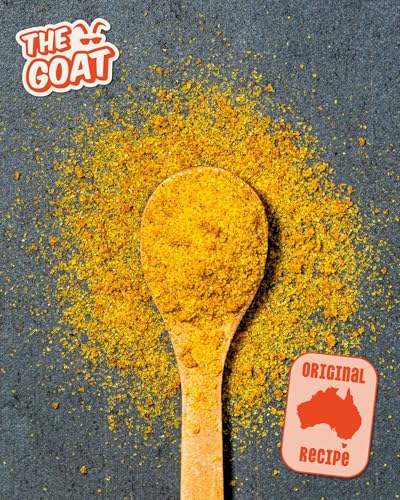 The GOAT Australian Chicken Salt – Knallgelbes Pommes Gewürz & Brathähnchen Gewürz nach australischem Originalrezept | Umami-Würzmischung für Pommes Frites, Hähnchen & mehr | XL 300g Streuer