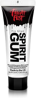 Fright Fest Mastix Spirit Gum Glue Adhesive 12ml Cosmetic Grade Fix prosthetic, gems, glitter great glitter tattoo glue, body glue, hair bonding glue, wig glue, make up glue (12ml)