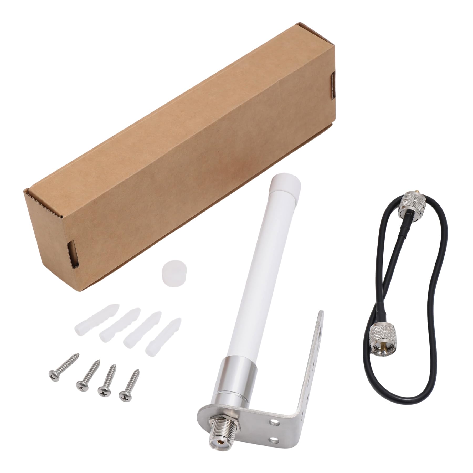 HA-022 VHF AIS Antenne Marine Fiberglas Antenne 162MHz Länge 22cm mit PL-259 /UHF-Buchse für Yachtschiff (mit 50cm Kabel)