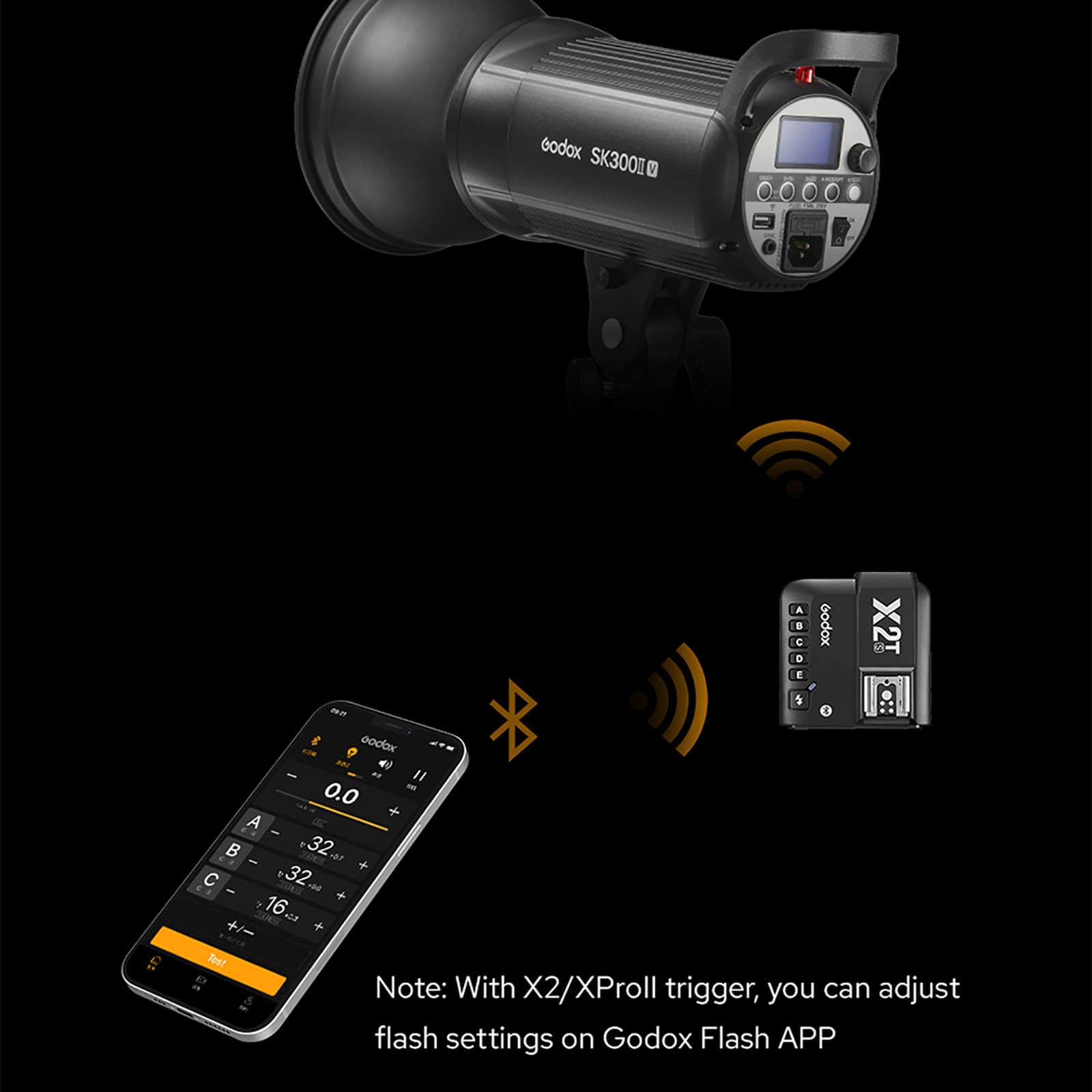 Godox SK400II-V SK400IIV Professional Upgrade Studio Flash, 5600K Built-in Godox 2.4G Wireless X System 400W Studio Flash