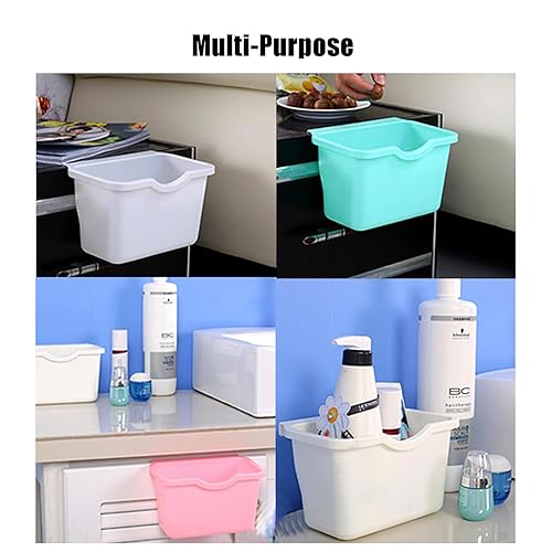Miniatura 9 de Basurero colgante de cocina, cubo de basura de cocina, paquete de 3 cubos de basura multiusos de plástico pequeño para cocina, baño, papelera,