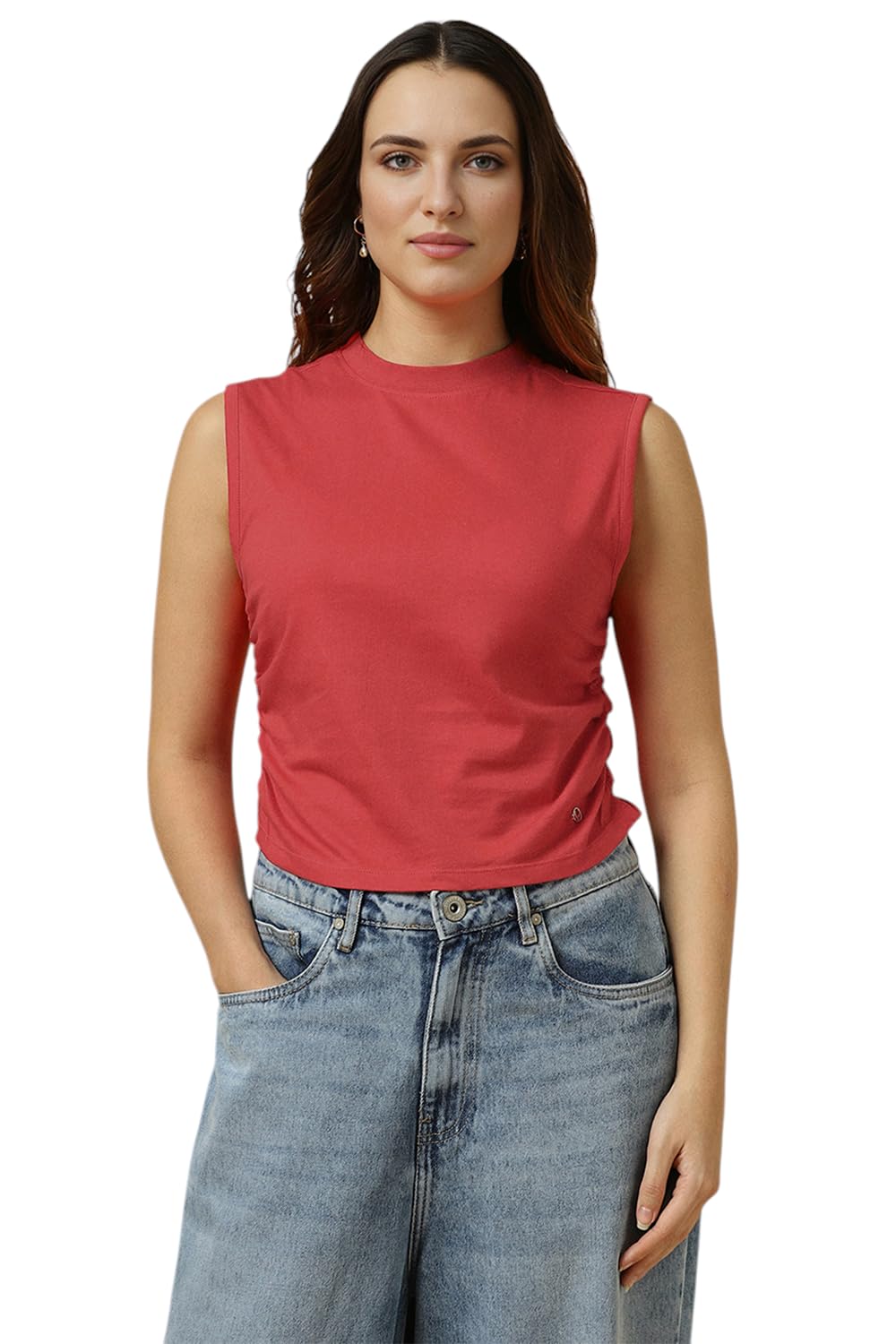 allen solly Women's Polyester Solid Regular Fit Blouse-picture-24