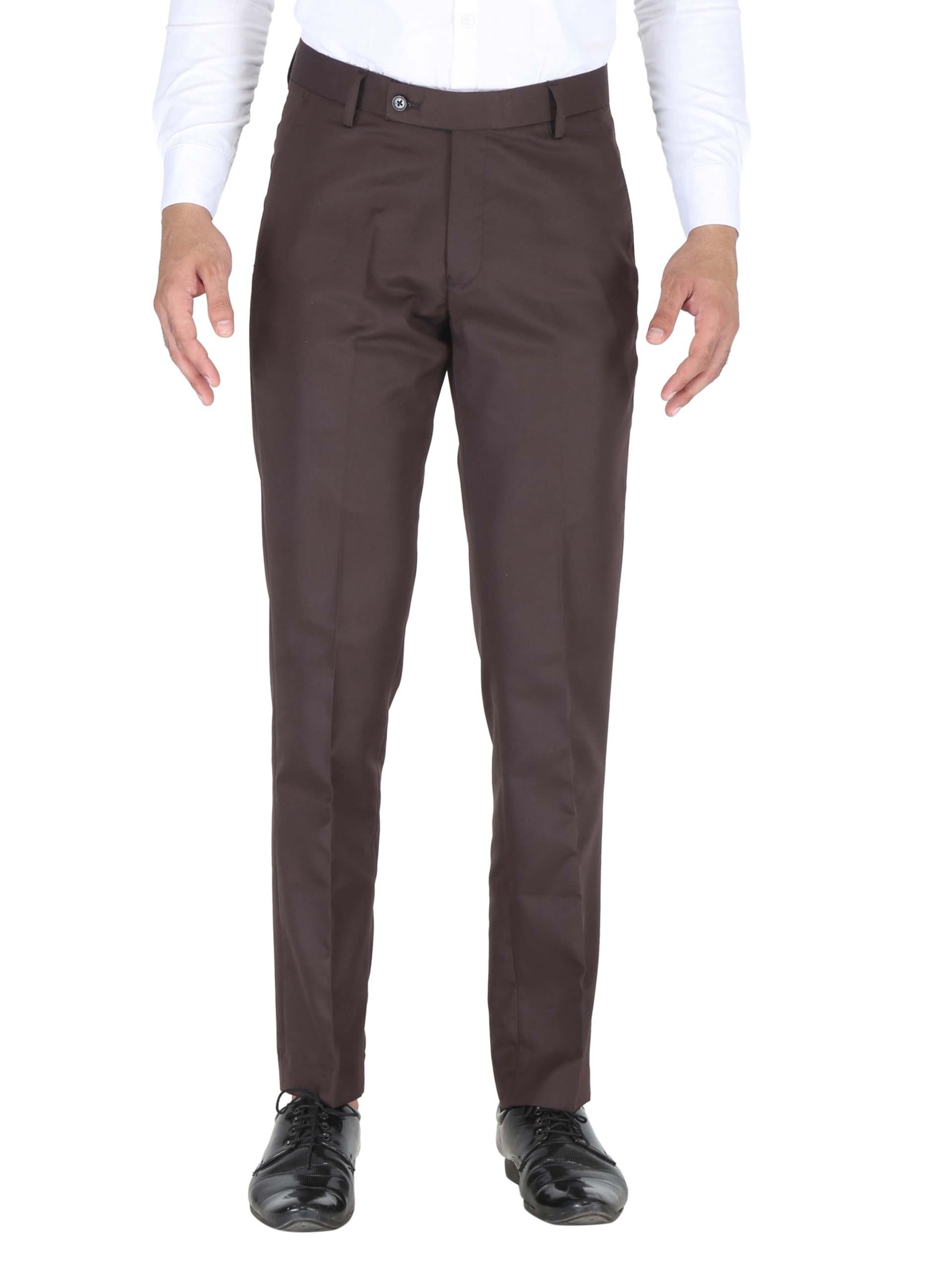 Men's Polyester Regular Fit Solid Formal Trouser - Lightweight & Comfort-picture-36