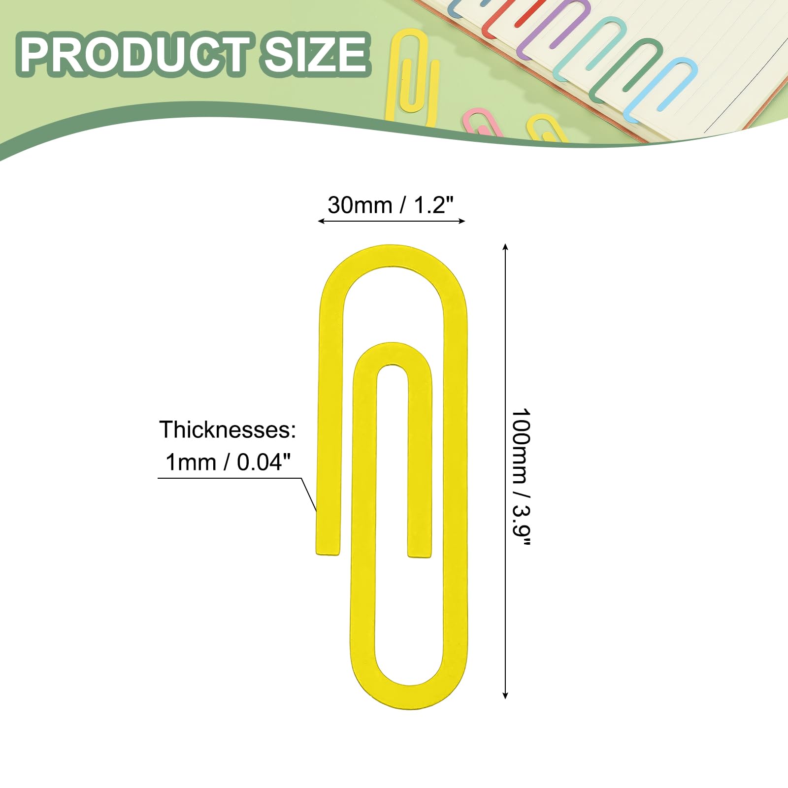 PATIKIL 4" Paper Clip Bookmarks - Image 2