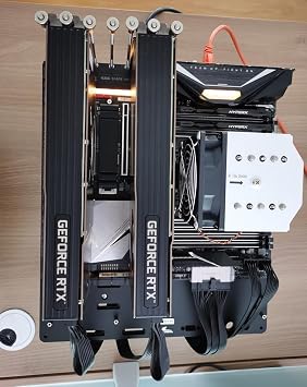 Open Air EATX PC Frame HTPC Water Cooling Test Bench Aluminum Case Bare Overclocking DIY Computer Support Dual Server Graphics Card Black
