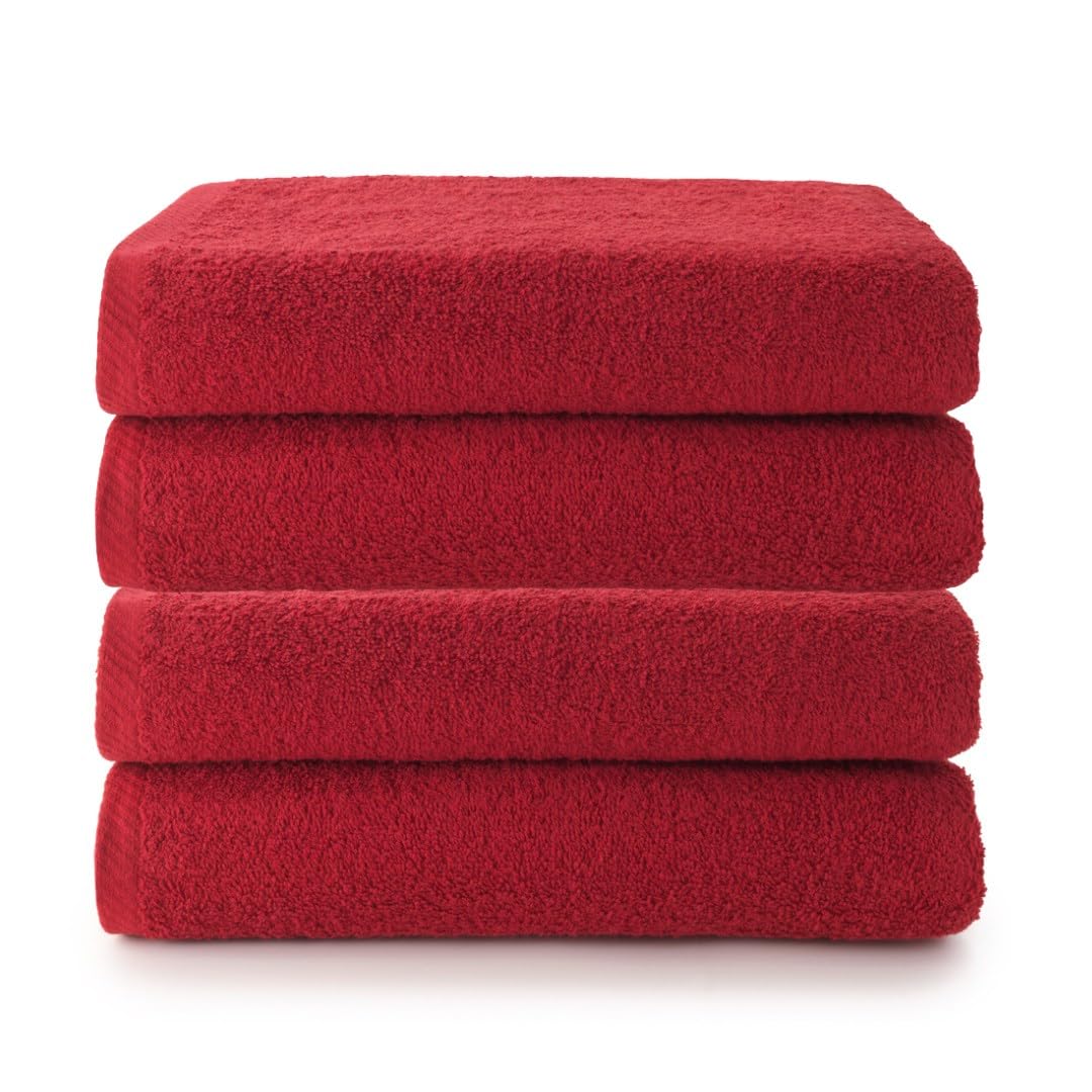 Top Towel Plus – 4er Set große Badetücher 100% Baumwolle | Weiche, saugfähige und langlebige Duschtücher 70 x 140 cm | Premium Handtuch-Set für modernes Bad