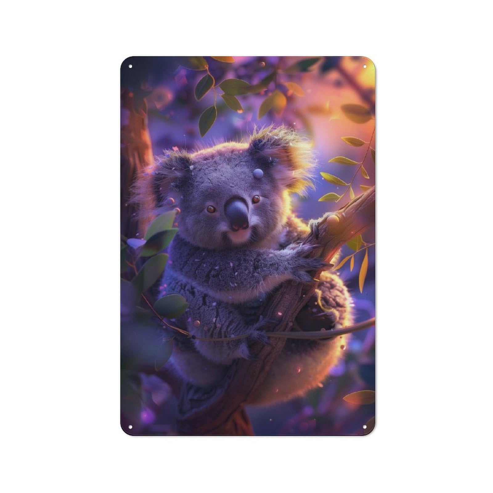 Junmoney Koala Retro Tin Wall Plaque 30X20cm For Kitchen Or Home Bar, For Home Interiors, Feature Walls And Decorative Displays