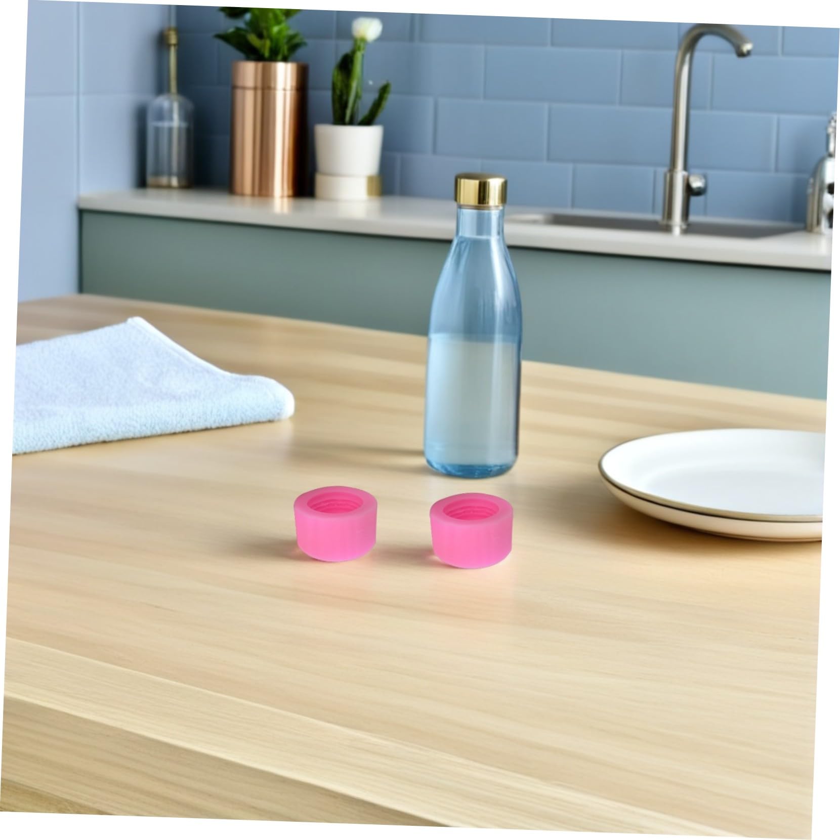 Stampo Macaron 3d in Silicone Alimentare, 10 Pezzi Rosa | Rilascio Facile, Forma Artistica, Uso Multiplo, per Cera, Decorazione e Feste Natalizie