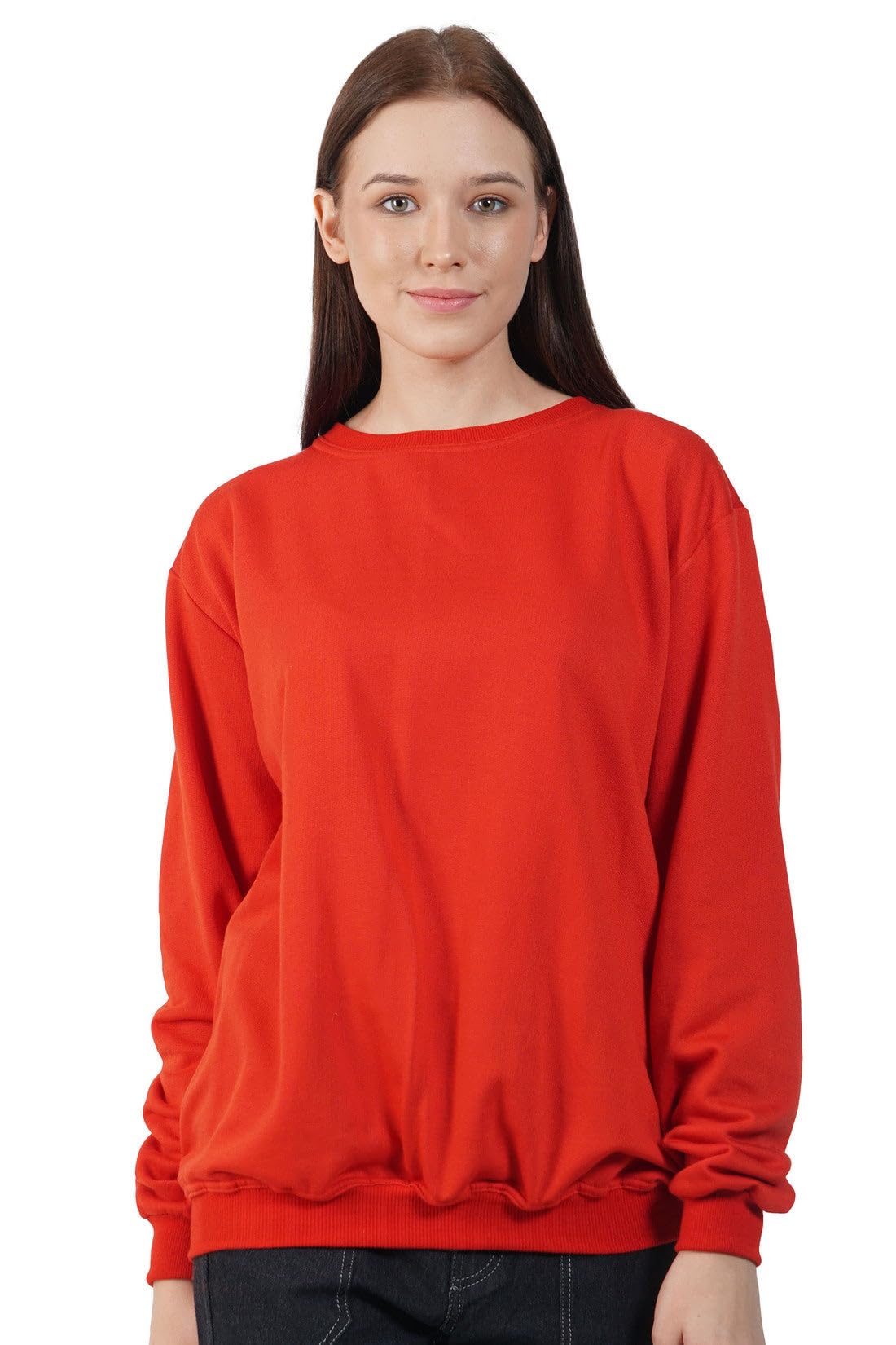 amazon brand - nora nico Womens Cotton Fleece Oversized Crew Neck Baggy Sweatshirt-picture-42
