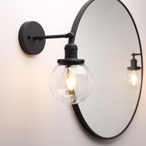 Phansthy 1-Light Wall Sconce, Brass Boho Bathroom Vanity Light, Modern Wall Ligh