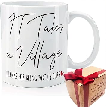 Thank You Mug Gifts for Women, Child Care Worker Gift, Appreciation Gifts for Teacher Nanny Babysitter Coach, Day Care Gift, Birthday Christmas Day Gifts for Teachers Friends Coworker Employee Staff