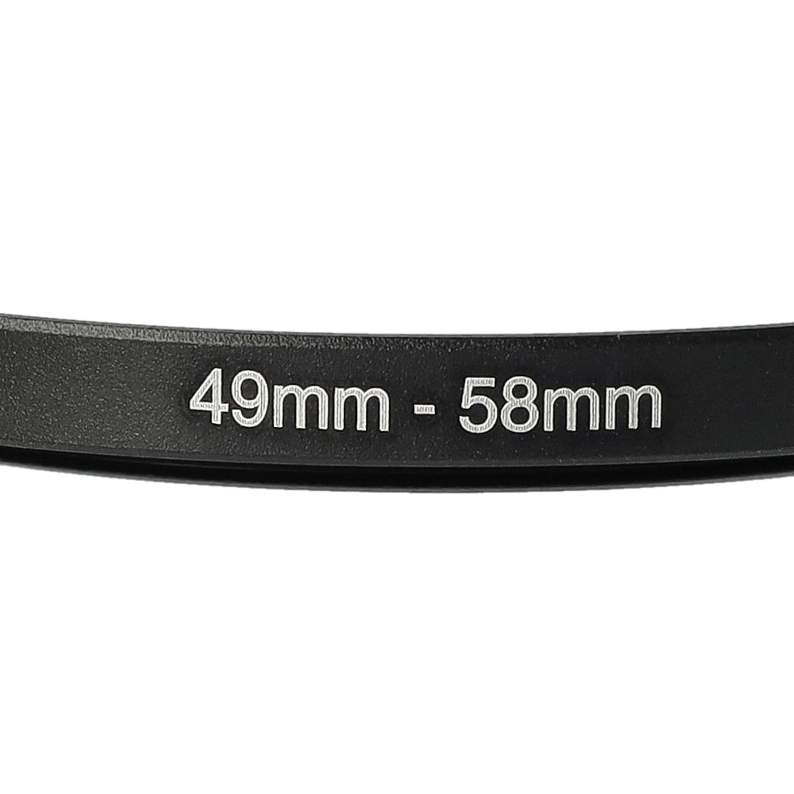 Vhbw Bague D'adaptation De Filtre Step-Up De 42 Mm Vers 49 Mm Pour Appareil Photo Objectif Filtre Dispositif Pare Soleil Adaptateur Objectif