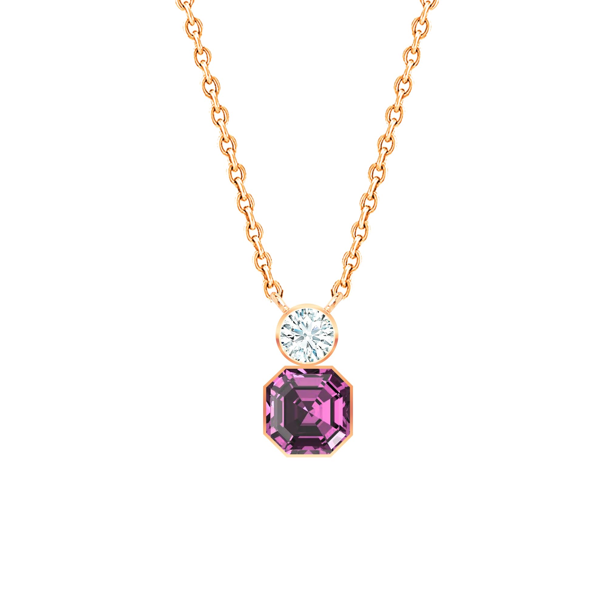 MINUTIAE Stylish Round Shape Austrian Crystal Neckalce For Women And Girls With Extendable Chain (Rose Gold) (B0CTNWLK4C) Amazon Price History, Amazon Price Tracker