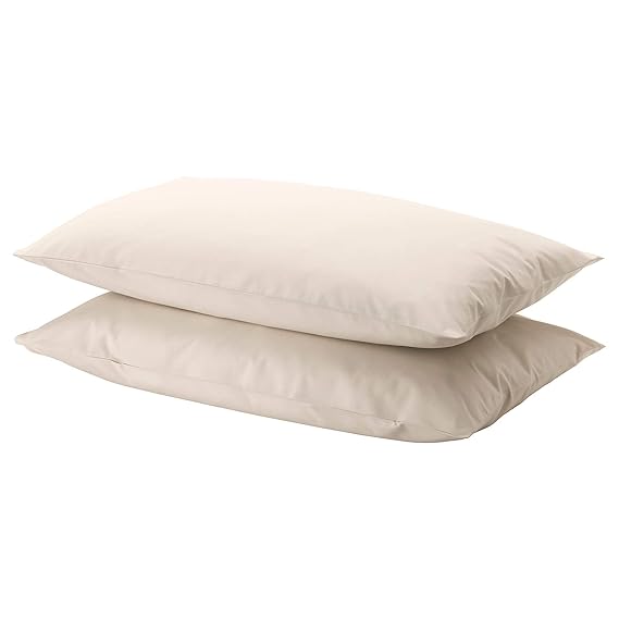 Ikea DVALA Pillowcase, (Beige, 50x80 cm, 20x32