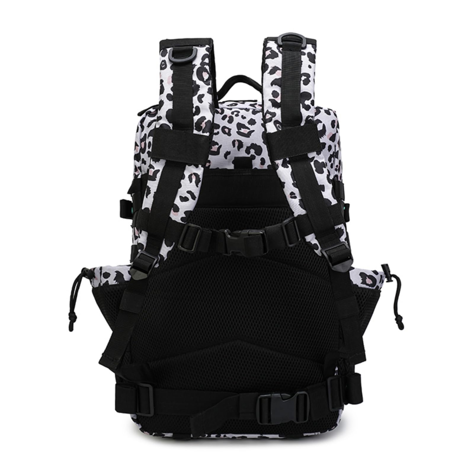 Mochila Táctica Militar 45L,Gran Capacidad, para Senderismo,Acampada y Crossfit,Hombre/Mujer (Sin bolsillo lateral, Estampado de leopardo)