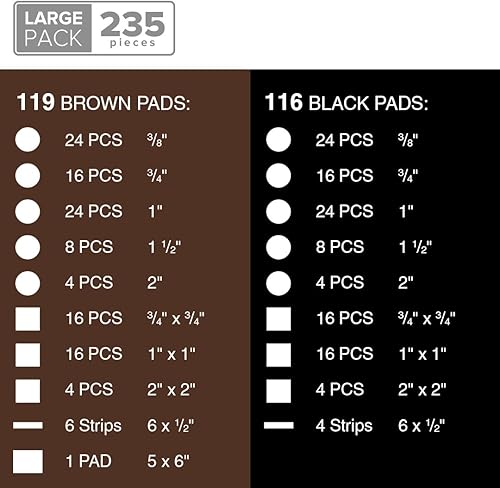 Miniatura 54 de Almohadillas de fieltro protectoras para muebles de X-PROTECTOR - 48 almohadillas de fieltro, protectores de suelo de madera o suelos duros