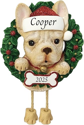 Miniatura 25 de Adornos personalizados para árbol de Navidad 2024 para mascotas – Razas de perros Chihuahua – Adorno personalizado de Feliz Navidad – Recuerdo