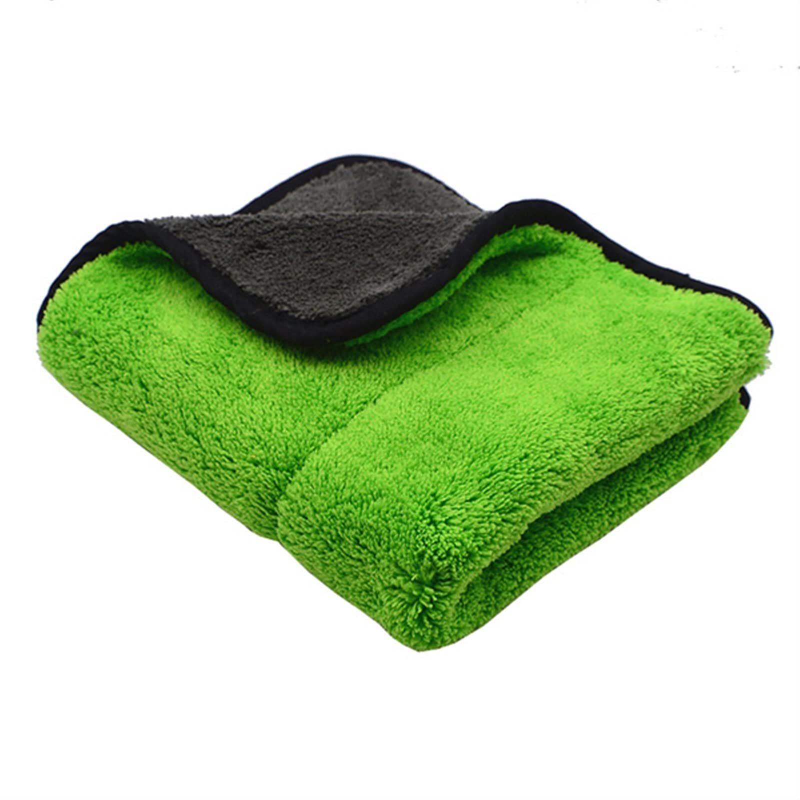 ACiyD 800GSM 45cmx38cm Súper Grueso Felpa Microfibra Paños de Limpieza para automóviles Cuidado del automóvil Cera de Microfibra Pulido Toallas para Detalles Calidad Suave (Color : Naranja) (Verde)