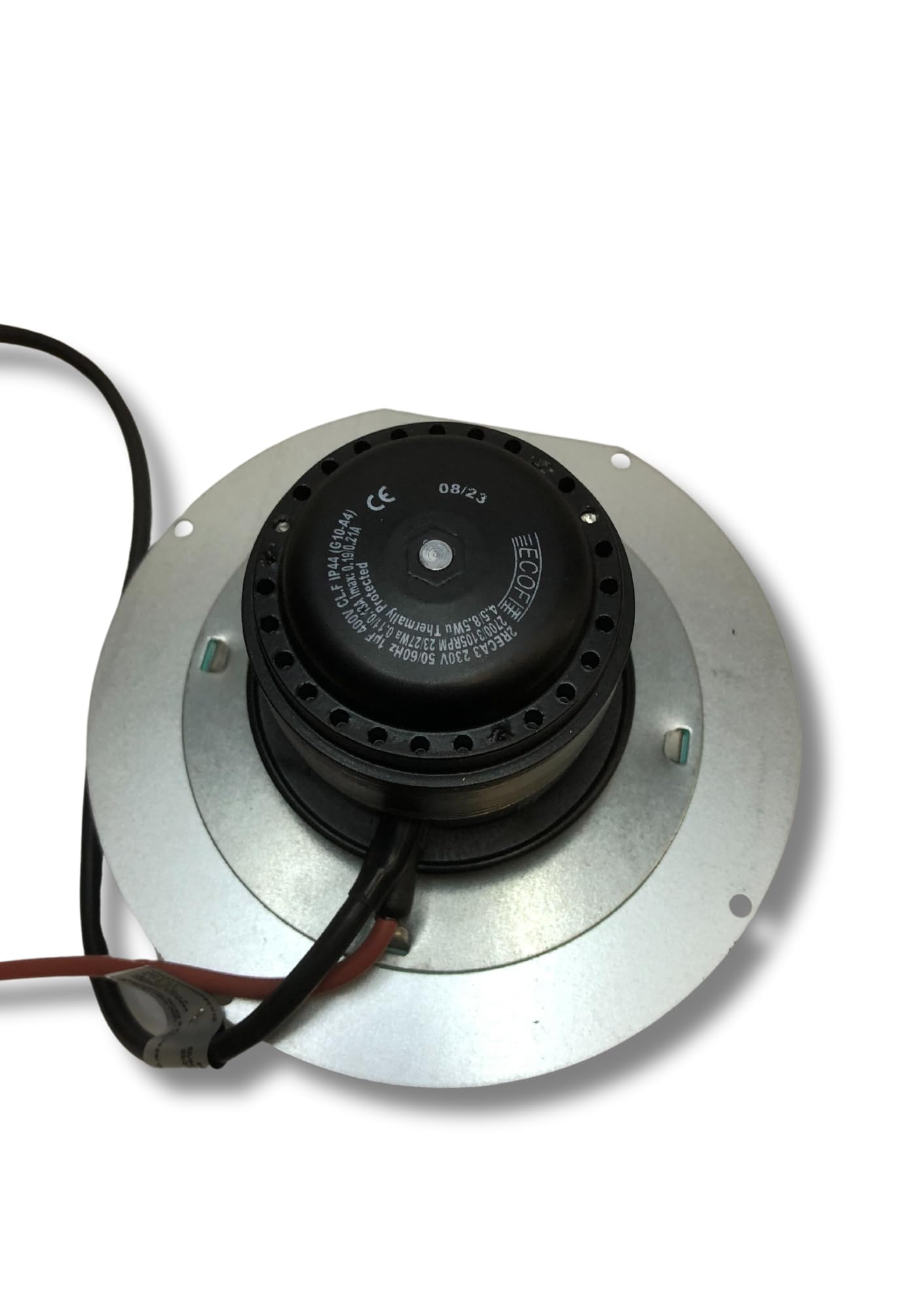 ESTRATTORE ASPIRATORE FUMI PER STUFE A PELLET CON MOTORE ECOFIT 2RECA3, FANDIS VFCA23 con Ventola da 25mm di altezza, Potenza 23/27 Watt, Diametro ventola 150mm