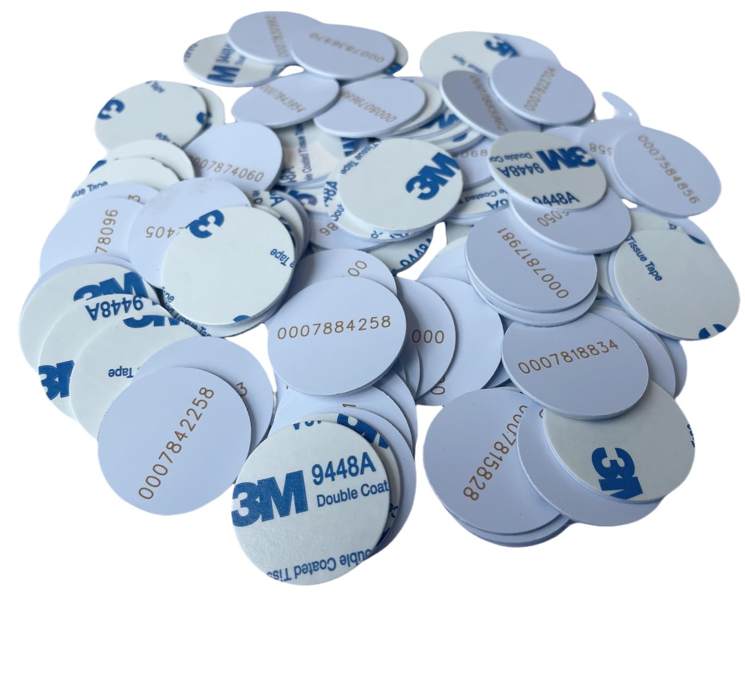 100 Stück 25 mm 125 kHz Aufkleber Münze EM4100 RFID Induktion Runde Tag-Karte Wasserdicht，RFID coin card