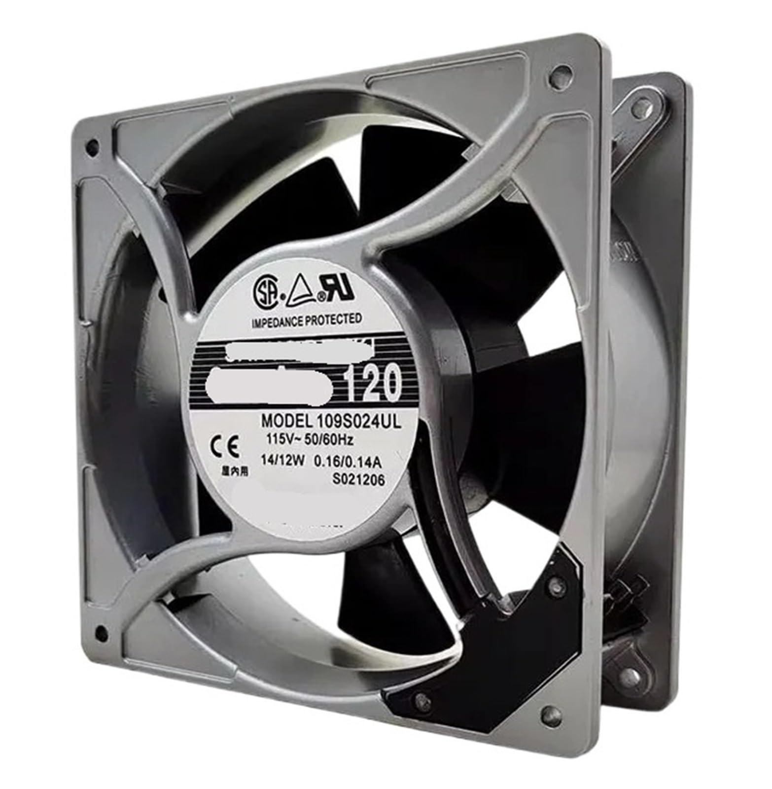 LZIKKGKI 109S024UL AC 115V 0.16/0.14A 12038 120 * 120 * 38mm 12cm COOLING FAN
