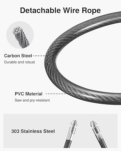 Miniatura 5 de Puroma Caja de seguridad, caja de bloqueo de pared, caja de bloqueo de combinación portátil, impermeable, con mango de cable extraíble para llaves