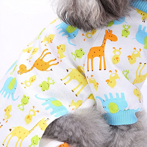 Amakunft 2-Pack Dog Clothes Dogs Cats Onesie Soft Dog Pajamas Cotton Puppy Rompers Pet Jumpsuits Cozy Bodysuits For Small Dogs And Cats #TOP6