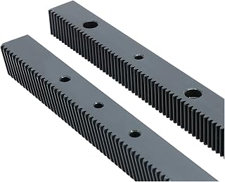 MKSIWSA Industry Transmission Shaft Rack 1.25 Mod 22mmx25mm Length 1400mm Straight Rack/Slanting Rack for Cnc Engraving Machine (Hole Diameter : 7mm, Number of Teeth : Slanting rack)
