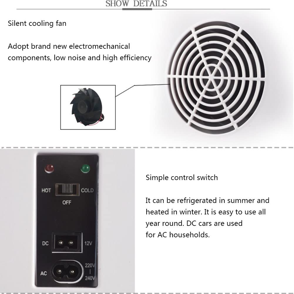 10L Mini Frigo Con Finestra, Freddo/Caldo Per Auto E Casa AC/DC
