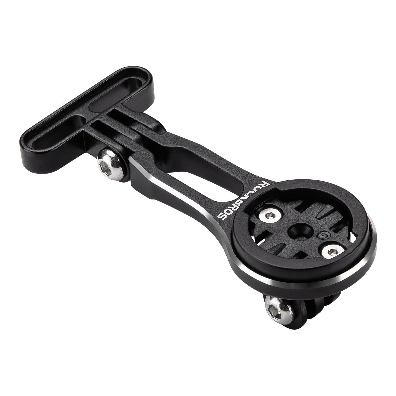 ROCKBROS Adjustable Out-Front Bicycle Mount - Aluminum Cycling Computer Mount Compatible with Garmin, Bryton, GoPro