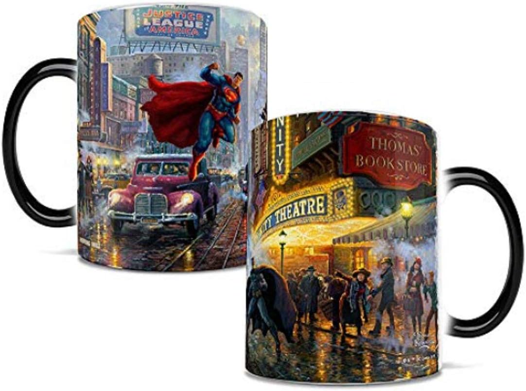 Amazon.com: Morphing Mugs DC Comics – Batman, Superman, Wonder Woman ...