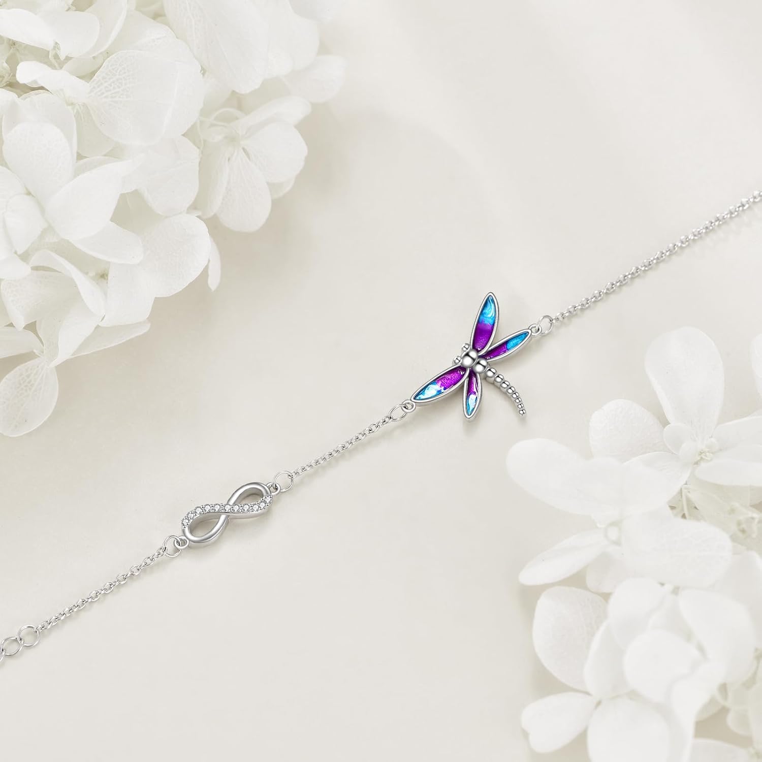 925 Sterling Silver Dragonfly/Frog/Dog Bracelet Cute Animal Jewelry Birthday Gifts for Women Mom