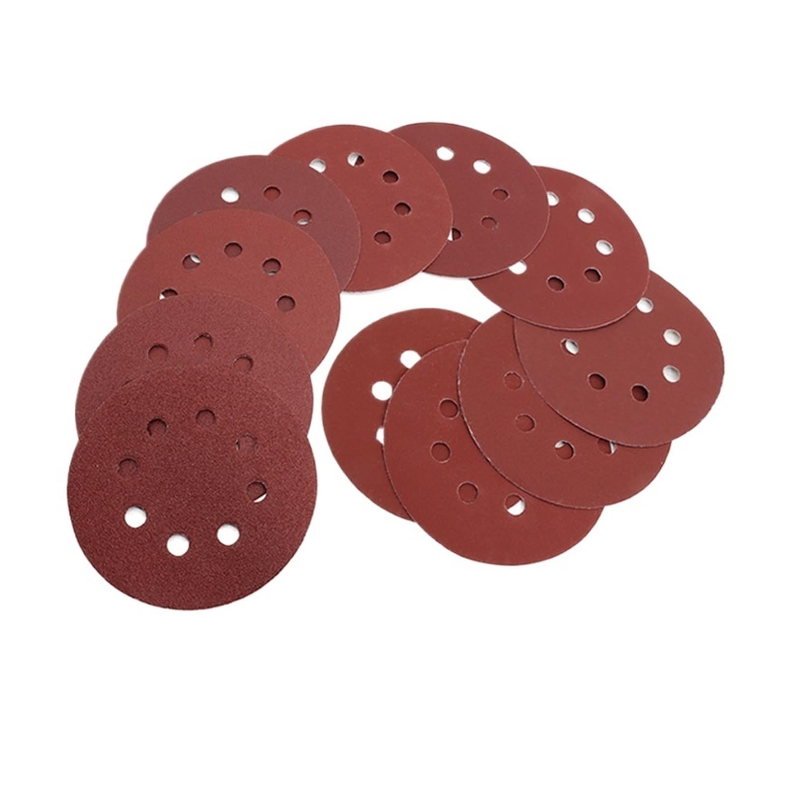 Paski ścierne, papier ścierny, 100 szt. krążków ściernych 5 cali 8 otworów rzep samoprzylepny papier ścierny 125 mm 60~2000 gradacji szlifierka mimośrodowa ścierna(150grits)