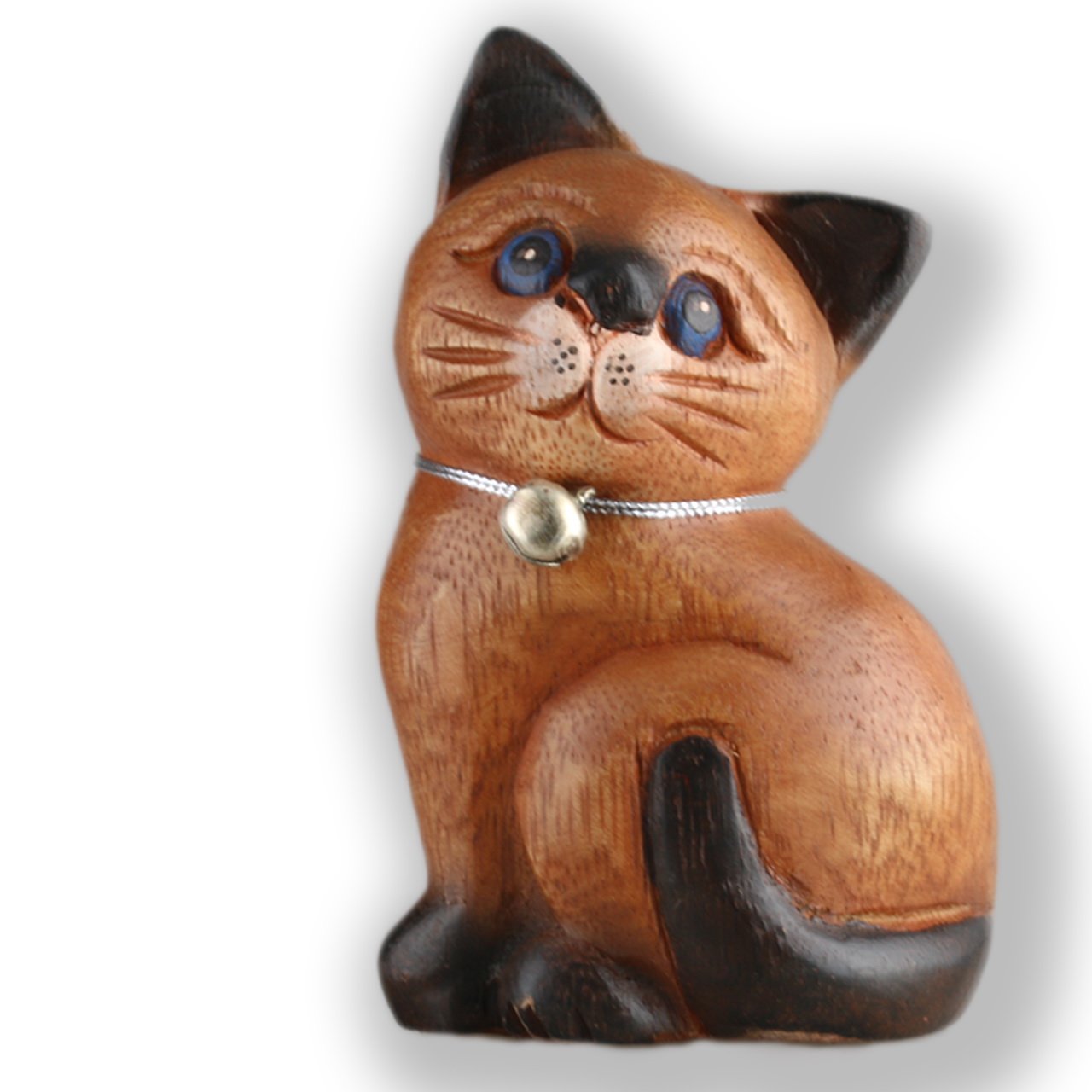 ART-CRAFT HTKA009 Holzkatze in verspielter Pose bemalt 10 cm