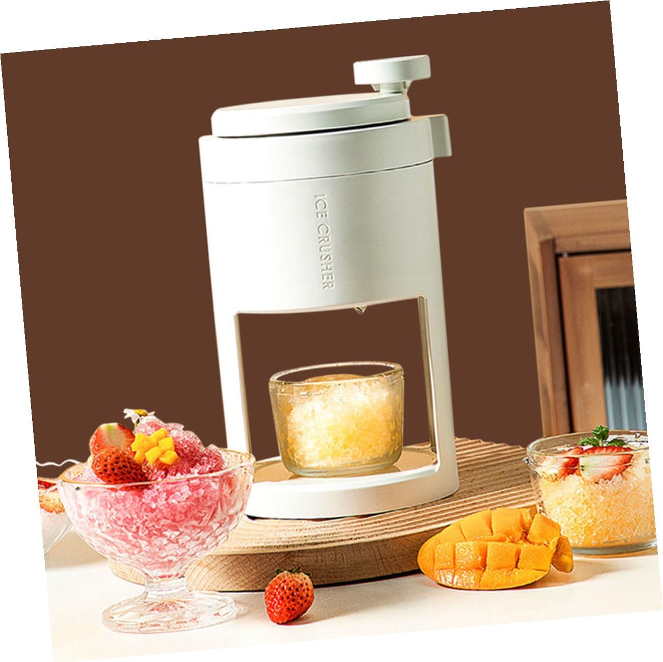 STOBOK Manual Ice Shaver Machine for Home Use Portable Handheld Ice Crusher Detachable Design Slushies and Cold Treats